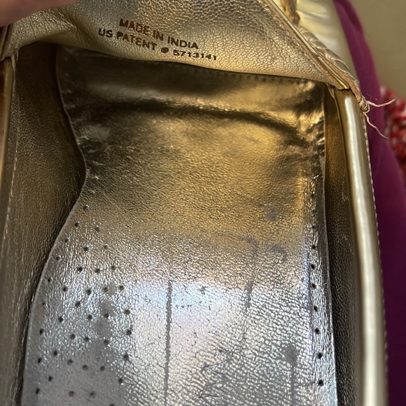 Cole Haan Metallic Gold Penny Loafers - Picture 15 of 15
